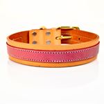 Pink Leather Collar