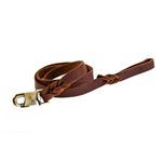 Chocolate Love Leather Leash front