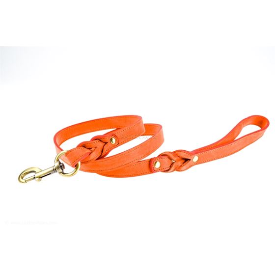 Love Knot II Peach Leather Leash