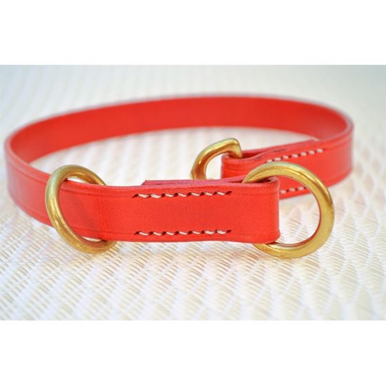 LPNY Hybrid Red Leather Dog Collar