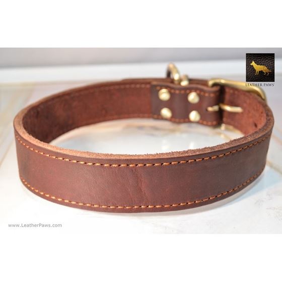 Rusty Red Oak Leather Collar