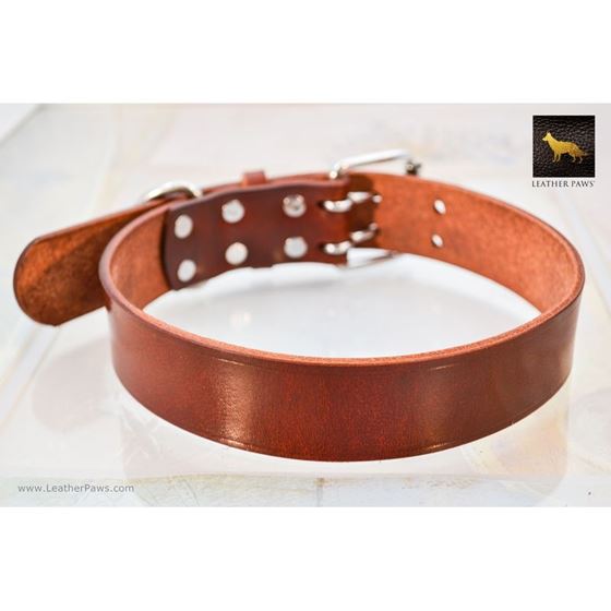 Mahogany Leather Collar