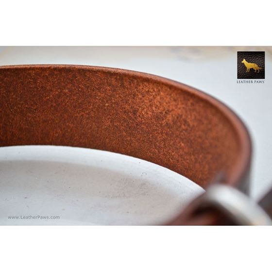 Mahogany Leather Collar