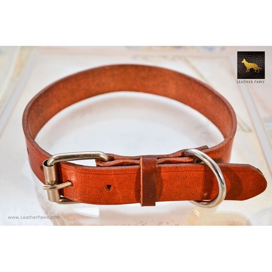 Saddle Tan Leather Collar