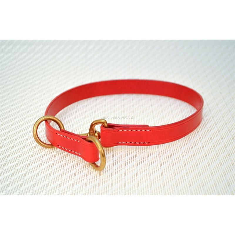 LPNY Hybrid Red Leather Dog Collar