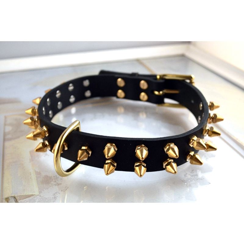 Gladiator Spiked Leather Collar